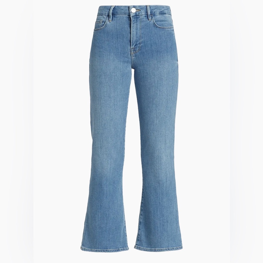 FRAME Denim Le Crop Mini Boot High Rise Jeans Light Wash, Size 26